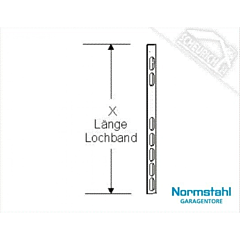 Lochbänder in verschiedenen Längen, für Normstahl Schwingtor SWT bis 3000 mm