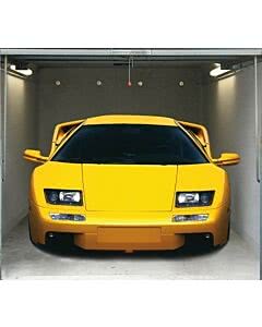 Garagentorplane Yellow Sports Car