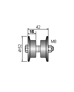2 - Laufrolle Nr.7 für Normstahl Schwingtor SWT bis 3000 mm Breite ab Baujahr 1973