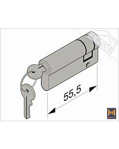 Hörmann Profil-Halbzylinder, 45,5 + 10 mm für Industrie-Sektionaltor (Ersatzteile Tore)