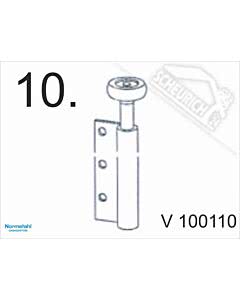 10  - Randscharnier mit Rolle für Normstahl Seitensektionaltor SST Endsektion Doppelkurve bis Baujahr 04/1996 - nicht mehr lieferbar - 
