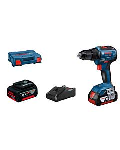 Bosch Akku-Bohrschrauber GSR 18V-55 18,0V/2x5,0Ah + Ladegerät L-BOXX