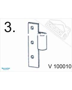 3 - Scharnierteil innen für Normstahl Seitensektionaltor SST bis Baujahr 04/1996