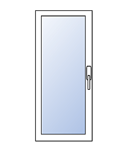 Scheurich Aluminium Balkontür 1-flügelig - RAL 9016