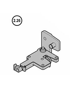 Hörmann Hebelverschlusslager verstellbar N80/F80/EcoStar/Schlupftür-Tor mit Drehfalle, ab Serien-Nr. 05088