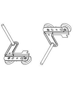 Normstahl Bodenlaufrollen Set links+rechts