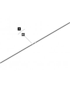 4. Sommer Kette, 1/2" x 1/8", 233 Glieder f. Bew.-Hub 2600mm 