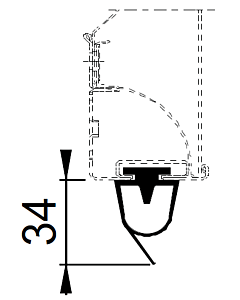 Teckentrup GS-Bodendichtung mit verlängerter Dichtlippe